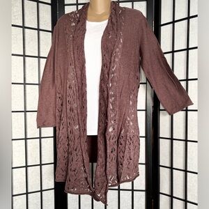 MAURICES OPEN FRONT KNIT LONG CARDIGAN | NWT* |
Medium | Purplish Brown |